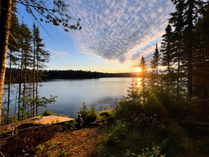 sunset over the BWCA